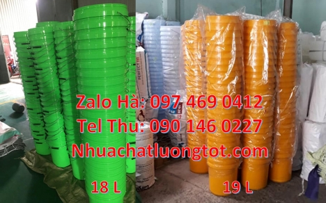 vỏ thùng sơn 1l, Thùng nhựa, Thùng nhựa 19l giá rẻ. Vỏ thùng sơn 3,8 lít, Vỏ thùng 5 lít quai nh