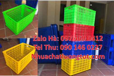 Sóng bít, sóng hở, thùng nhựa đựng trái cây, Giỏ nhựa, rổ nhựa, Thùng nhựa đặc B3, thùng nhựa đựng t