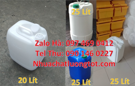 can 25l trắng, Can nhựa 30 lít đựng phân bón, can 20l giá rẻ, can 25l trắng, can 20 lít đựng axit, c