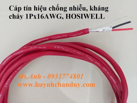 Cáp tín hiệu chống nhiễu kháng cháy Fire Alarm Hosiwell 1 Pair 16AWG LSZH