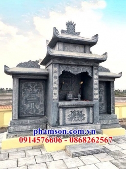 031 long an xây lăng thờ đá đẹp - am thờ chung khu nghĩa trang