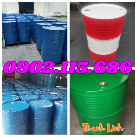 Phuy sắt nắp kín, thùng phuy sắt 2 nắp nhỏ, phuy sắt đựng dầu, thùng phuy sắt đựng hóa chất, thùng p