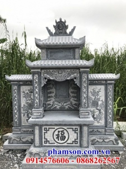 031 long an xây lăng thờ đá đẹp - am thờ chung khu nghĩa trang