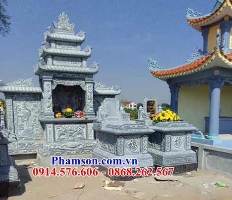 11 xây dựng mộ đá đôi hải dương - lăng mộ đôi liền khối