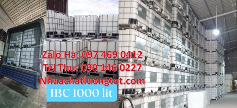 Tank nhựa trắng 1 khối, tank nhựa cũ 1000l, Thùng nhựa 1000L cũ đựng nước, Bồn ibc đựng hóa chất 100