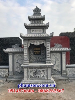 031 long an xây lăng thờ đá đẹp - am thờ chung khu nghĩa trang