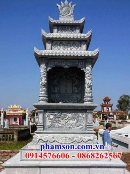 031 long an xây lăng thờ đá đẹp - am thờ chung khu nghĩa trang