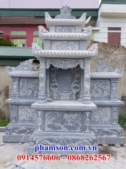 031 long an xây lăng thờ đá đẹp - am thờ chung khu nghĩa trang