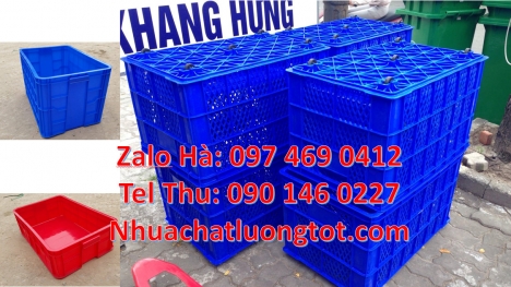 Sóng bít, sóng hở, thùng nhựa đựng trái cây, Giỏ nhựa, rổ nhựa, Thùng nhựa đặc B3, thùng nhựa đựng t