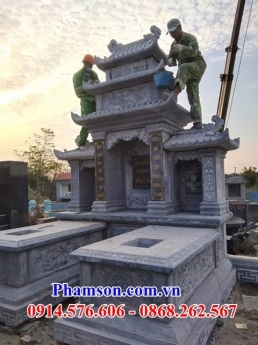 11 xây dựng mộ đá đôi hải dương - lăng mộ đôi liền khối