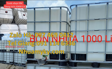 Tank nhựa trắng 1 khối, tank nhựa cũ 1000l, bồn nhựa 1000l trắng, Tank nhựa 1 khối, Thùng nhựa ibc,