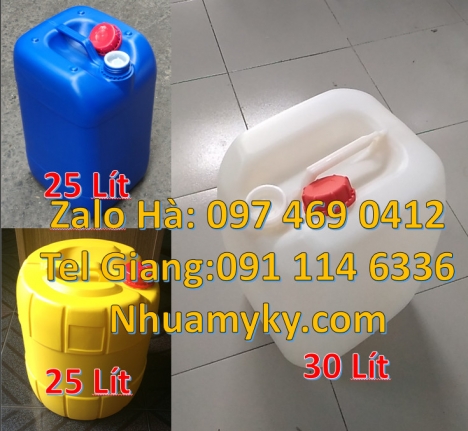 Can nhựa 20 lít đựng hóa chất, can 20l giá rẻ, can 25l xanh, Can cao cấp, Can 20l đựng axit, can 25l