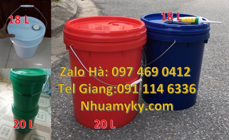 xô nhựa 5l quai sắt, thùng nhựa 3.8 lít, Xô nhựa giá rẻ, thùng nhựa, vỏ thùng đựng sơn nước Vỏ thù
