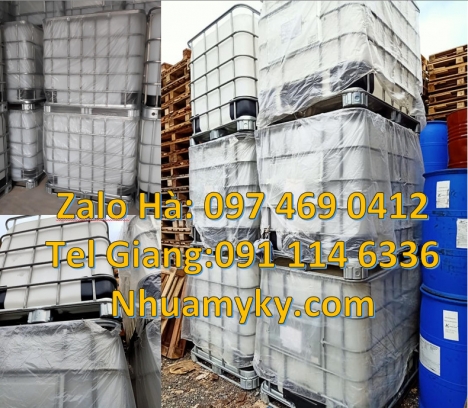 Tank nhựa trắng 1 khối, tank nhựa cũ 1000l, bồn nhựa 1000l trắng, Tank nhựa 1 khối, Thùng nhựa ibc,
