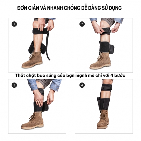 Dây đeo súng ngắn cổ chân chiến thuật kín đáo - mẫu BC1