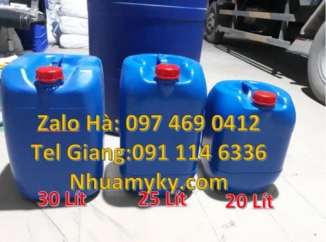 Can nhựa 20 lít đựng hóa chất, can 20l giá rẻ, can 25l xanh, Can cao cấp, Can 20l đựng axit, can 25l