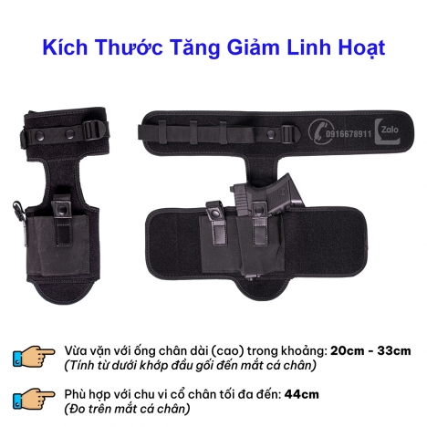 Dây đeo súng ngắn cổ chân chiến thuật kín đáo - mẫu BC1