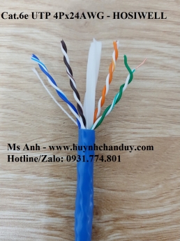 Cáp mạng LAN Hosiwell Cat.6E UTP 4 Pair x 23AWG Horizontal Cable