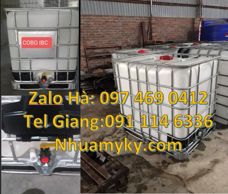 Tank nhựa trắng 1 khối, tank nhựa cũ 1000l, bồn nhựa 1000l trắng, Tank nhựa 1 khối, Thùng nhựa ibc,