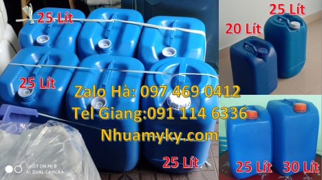 Can nhựa 20 lít đựng hóa chất, can 20l giá rẻ, can 25l xanh, Can cao cấp, Can 20l đựng axit, can 25l