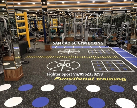 Cung cấp thi công thảm cao su phòng GYM, BOXING