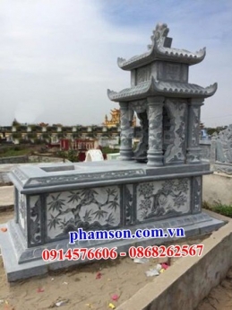 012 trà vinh mộ đá tự nhiên hai mái hiện đại