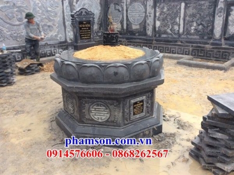 mẫu lăng mộ đá đẹp ninh thuận - mồ hình tròn bằng đá