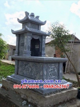 012 trà vinh mộ đá tự nhiên hai mái hiện đại