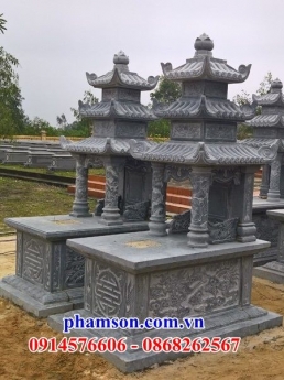 018 lăng mộ đá kiên giang đẹp - mộ đá ba mái cao cấp