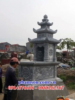 018 lăng mộ đá kiên giang đẹp - mộ đá ba mái cao cấp