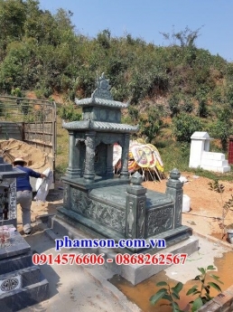 012 trà vinh mộ đá tự nhiên hai mái hiện đại