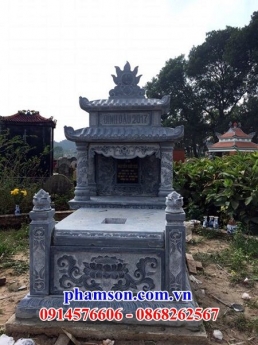 012 trà vinh mộ đá tự nhiên hai mái hiện đại