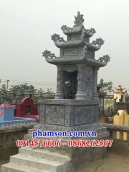 018 lăng mộ đá kiên giang đẹp - mộ đá ba mái cao cấp
