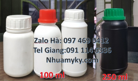chai nhựa đựng thuốc thủy sản, chai nhựa đựng nông dược, chai nhựa trong 30 ml, Chai nhựa 250 ml, ch