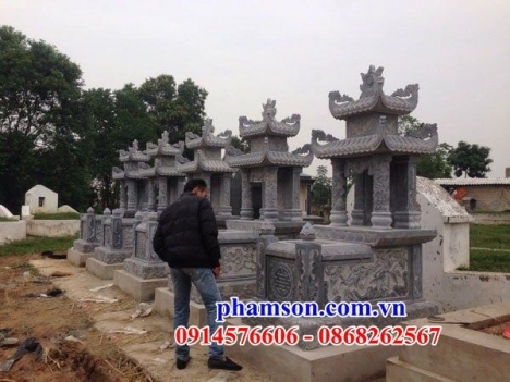 012 trà vinh mộ đá tự nhiên hai mái hiện đại