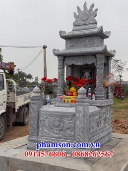 012 trà vinh mộ đá tự nhiên hai mái hiện đại