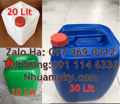 Can gía sỉ, Can nhựa 30 lít đựng thuốc thú y, can 20l giá rẻ, can 25l trắng, can vuông 30 lít hdpe đ