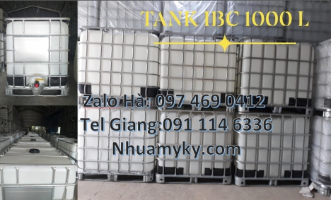 Thùng nhựa 1000L cũ đựng nước, Bồn ibc đựng hóa chất 1000l, Tank ibc đựng axit, thùng nhựa ibc cũ, t