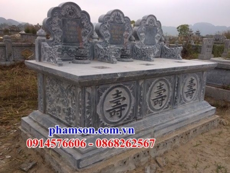 018 lăng mộ đá kiên giang đẹp - mộ đá ba mái cao cấp