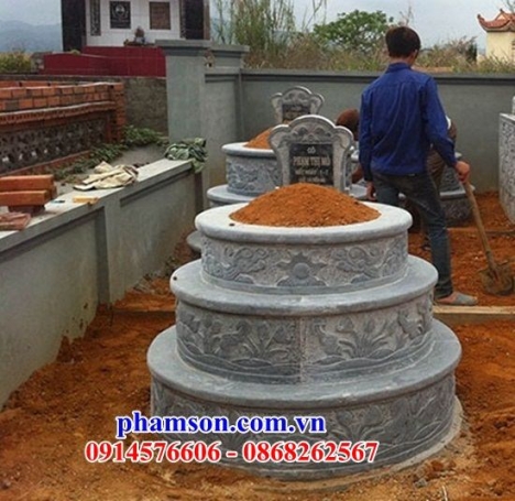 mẫu lăng mộ đá đẹp ninh thuận - mồ hình tròn bằng đá