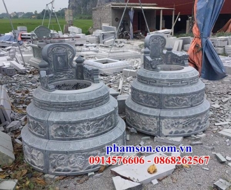 mẫu lăng mộ đá đẹp ninh thuận - mồ hình tròn bằng đá
