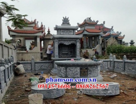 mẫu lăng mộ đá đẹp ninh thuận - mồ hình tròn bằng đá