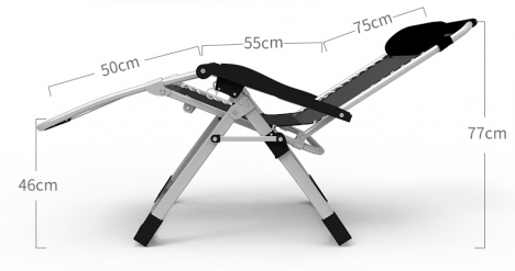 Ghế xếp thư giãn GB26- tặng kèm khay để đồ, gối, túi phủ chống bụi, bịt mắt ngủ