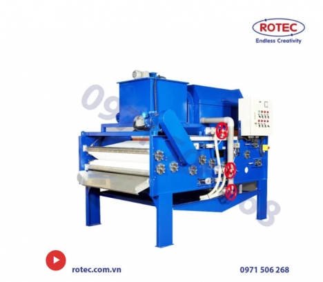 Hoạt động máy ép bùn băng tải | Rotec Việt Nam