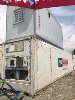 Cont lạnh 40RF làm kho bảo quản thực phẩm.