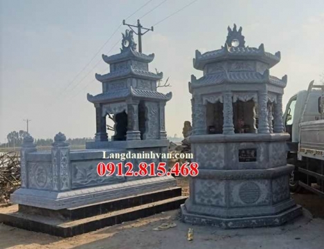 Tháp mộ bát giác để hũ tro cốt – 5 mẫu tháp mộ bát giác thờ cốt đẹp bán toàn quốc