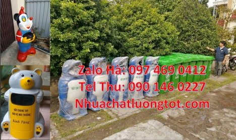 Thùng rác hình gấu. thùng rác con thú, thùng rác con vật, sọt rác hình thú, thùng rác gâ