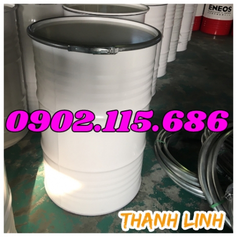 Phuy sắt nắp mở, thùng phuy đựng dầu mỡ, phuy sắt đai kẹp, thùng phuy sắt mới, thùng phuy 220 lít nắ