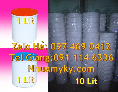 Vỏ thùng 20 lít quai sắt, Xô nhựa nắp rót 20 lít, Vỏ thùng đựng sơn 20 lít, Vỏ thùng đ