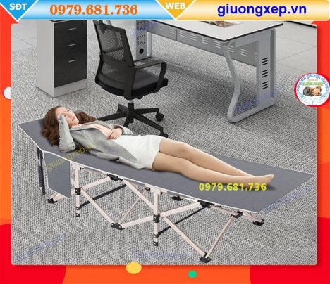 giường gấp thiết kế kiểu quân đội Gb22b- tặng combo túi vỉa đựng, bịt mắt ngủ, giao hàng toàn quốc